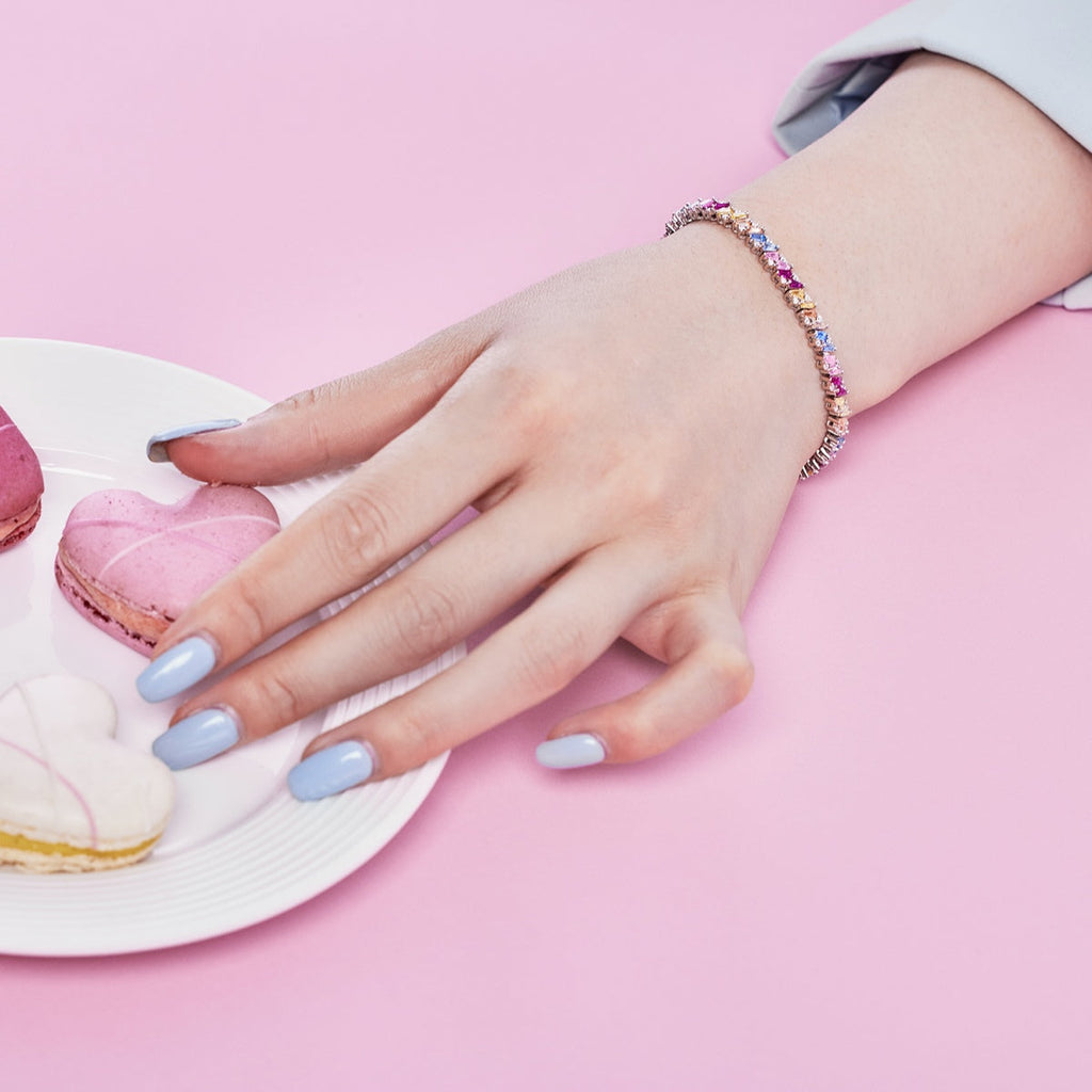 [Lumi Jewels]Ornate Sparkling Multi Cut Party Bracelet