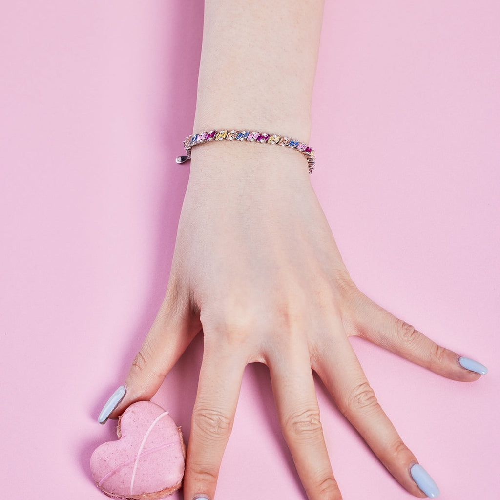 [Lumi Jewels]Ornate Sparkling Multi Cut Party Bracelet