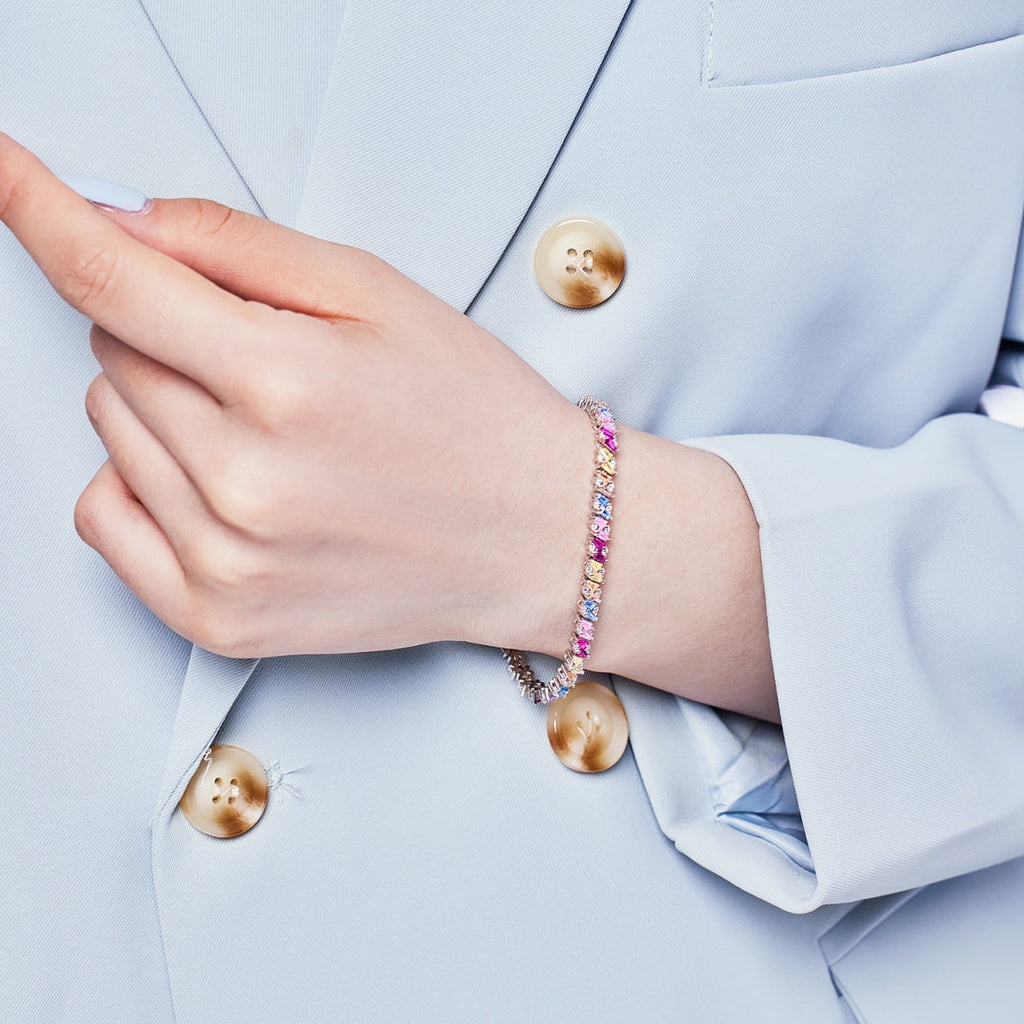 [Lumi Jewels]Ornate Sparkling Multi Cut Party Bracelet