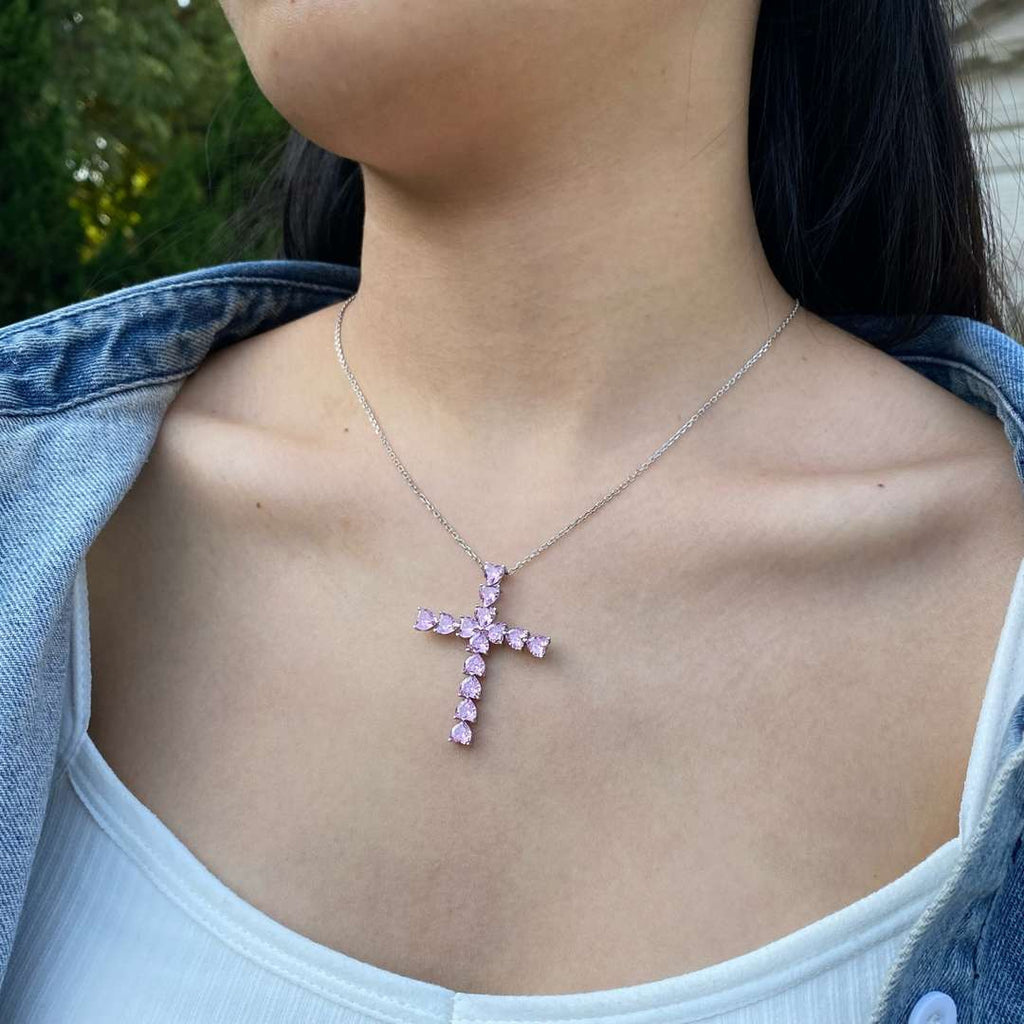 [Lumi Jewels]Radiant Cross Shape Necklace