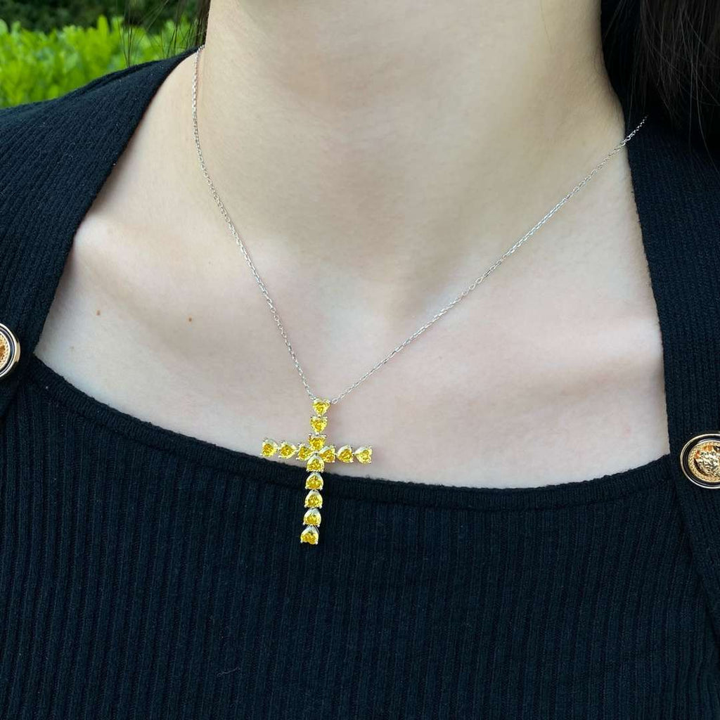 [Lumi Jewels]Radiant Cross Shape Necklace