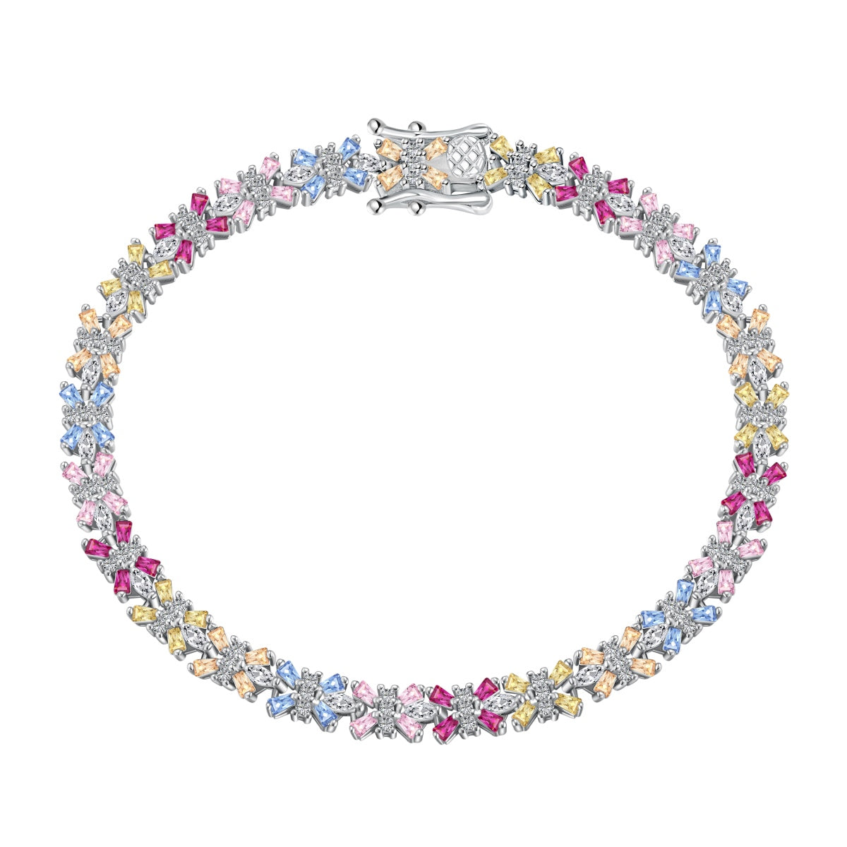 [Lumi Jewels]Radiant Colorful Emerald Cut Party Bracelet