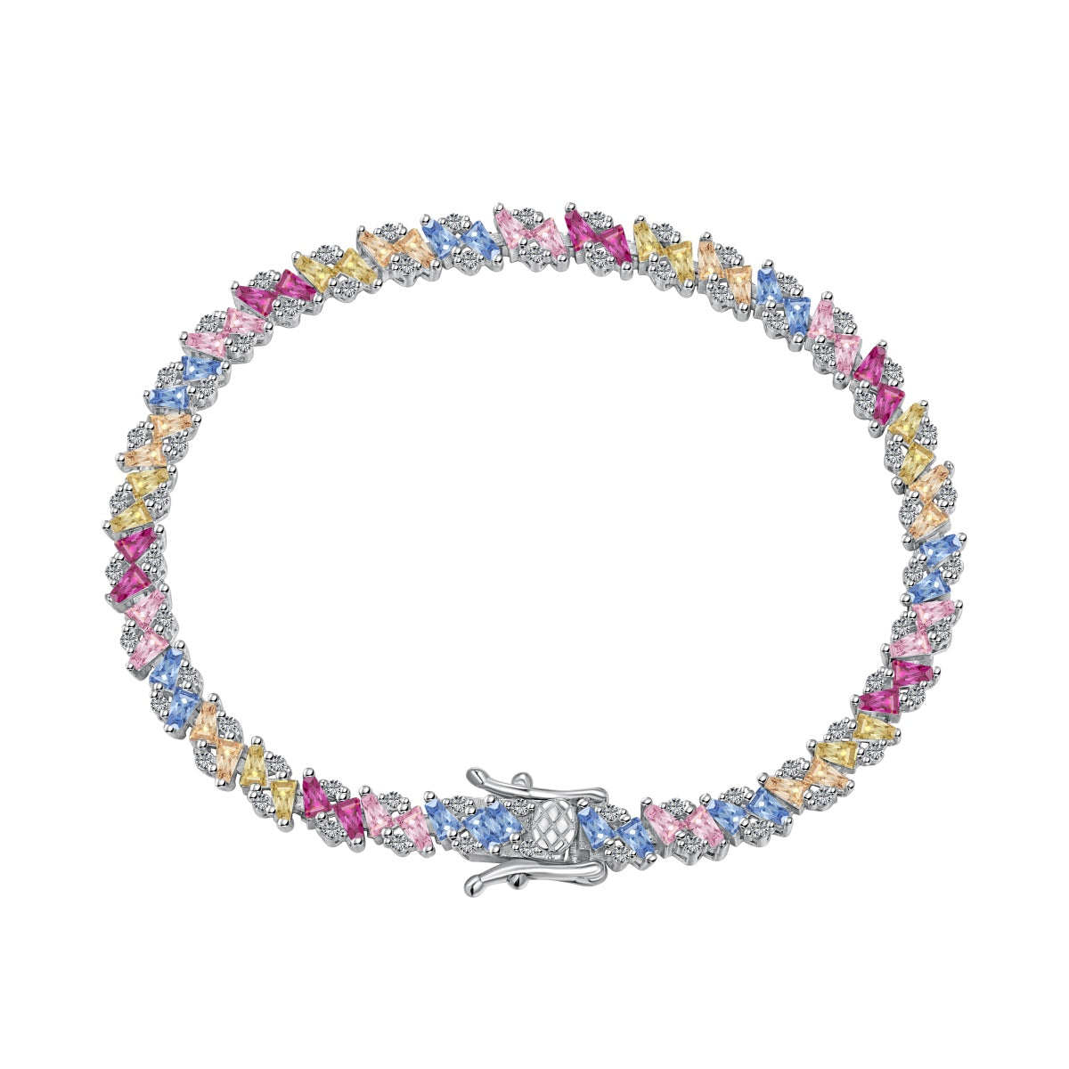 [Lumi Jewels]Ornate Sparkling Multi Cut Party Bracelet