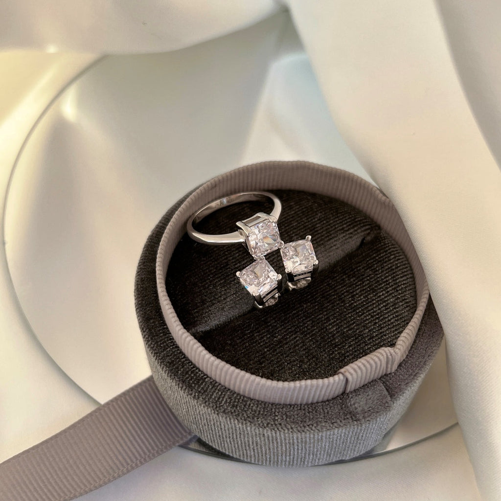 [Lumi Jewels]1.0 Carat Radiant Princess Cut Wedding Earrings