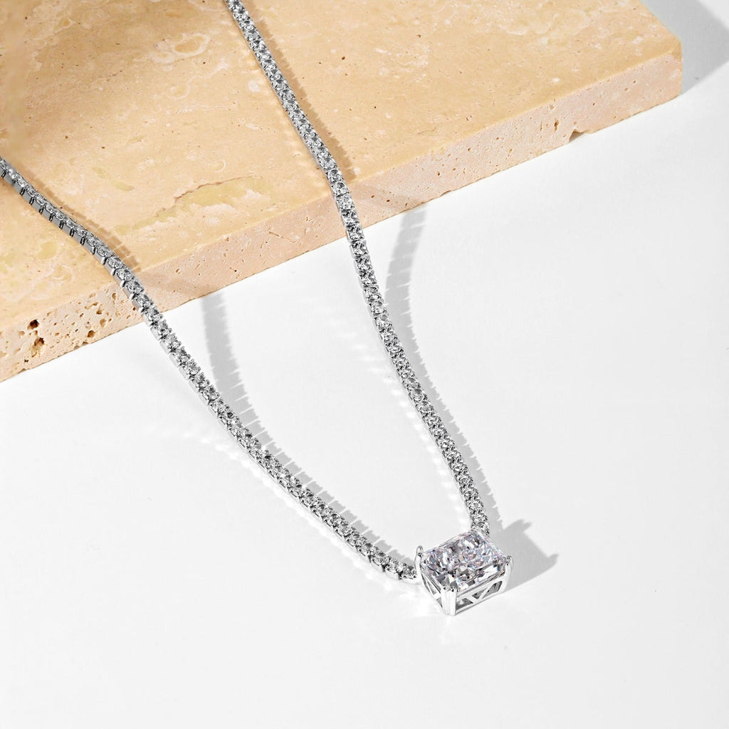 [Lumi Jewels]4.0 Carat Elegant Radiant Cut Necklace