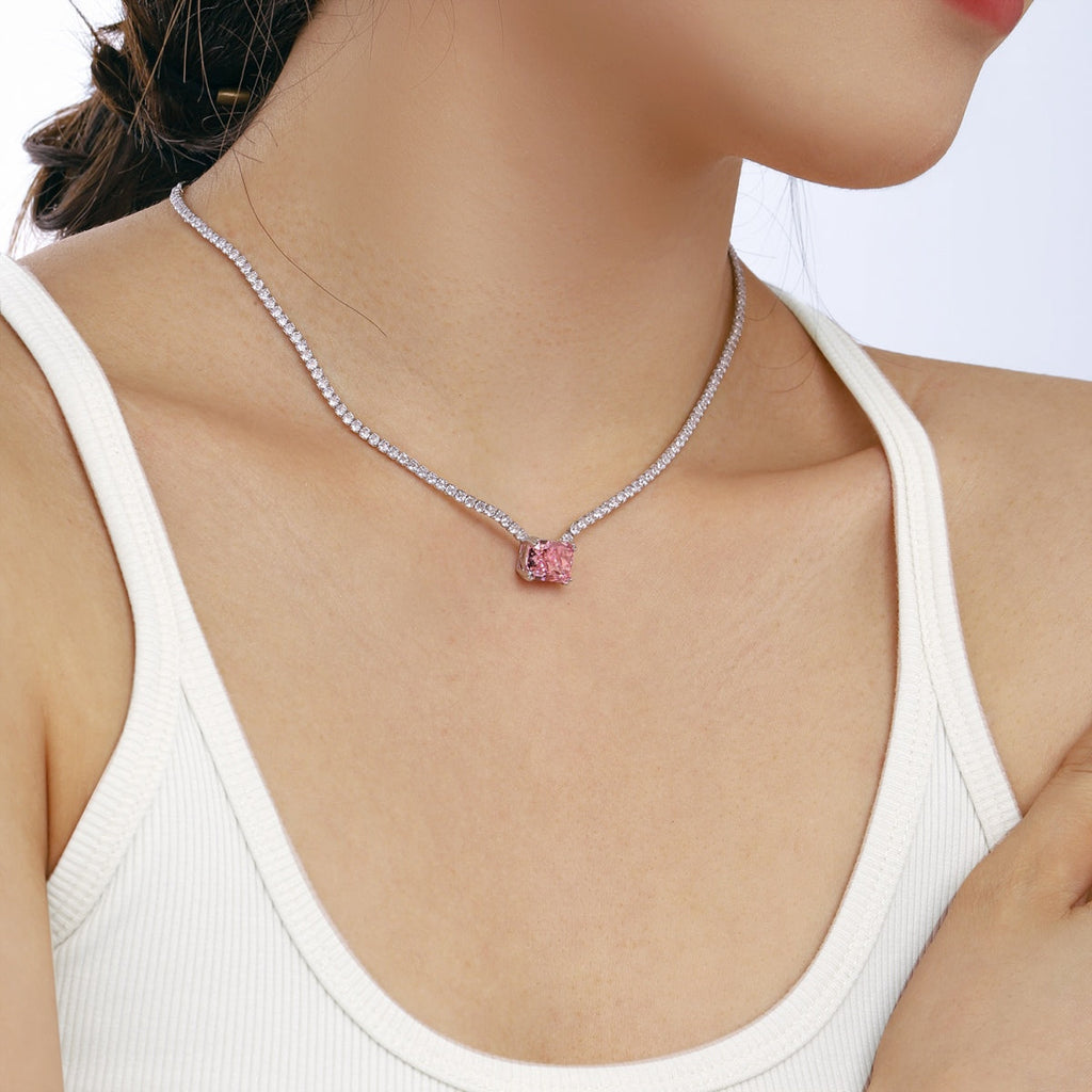 [Lumi Jewels]4.0 Carat Elegant Radiant Cut Necklace