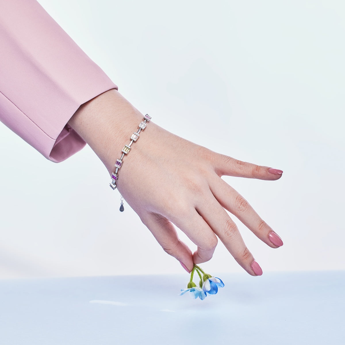 [Lumi Jewels]Dainty Charming Emerald Cut Daily Bracelet
