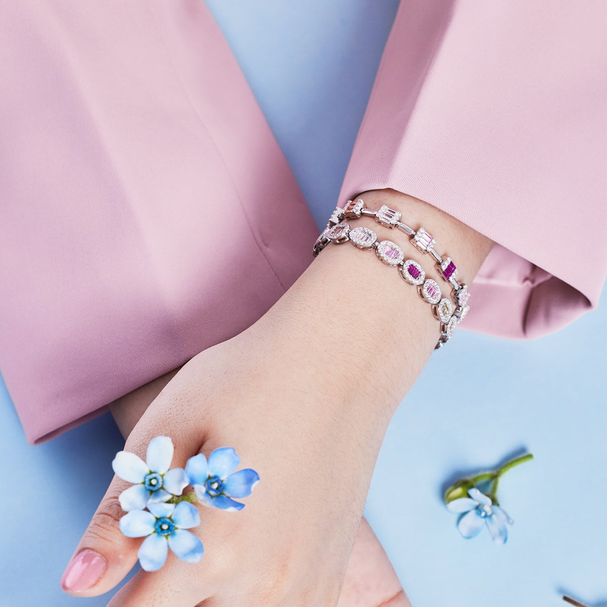 [Lumi Jewels]Dainty Charming Emerald Cut Daily Bracelet