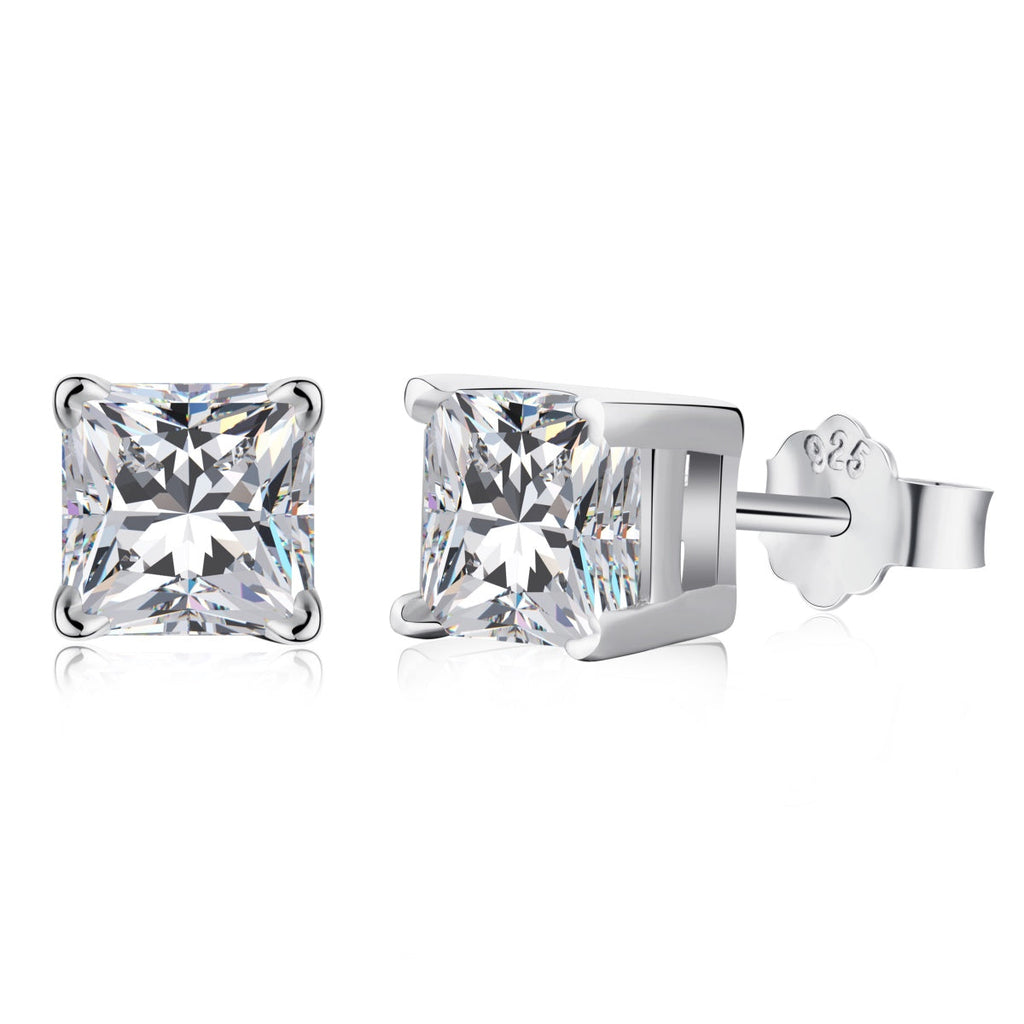[Lumi Jewels]1.0 Carat Radiant Princess Cut Wedding Earrings