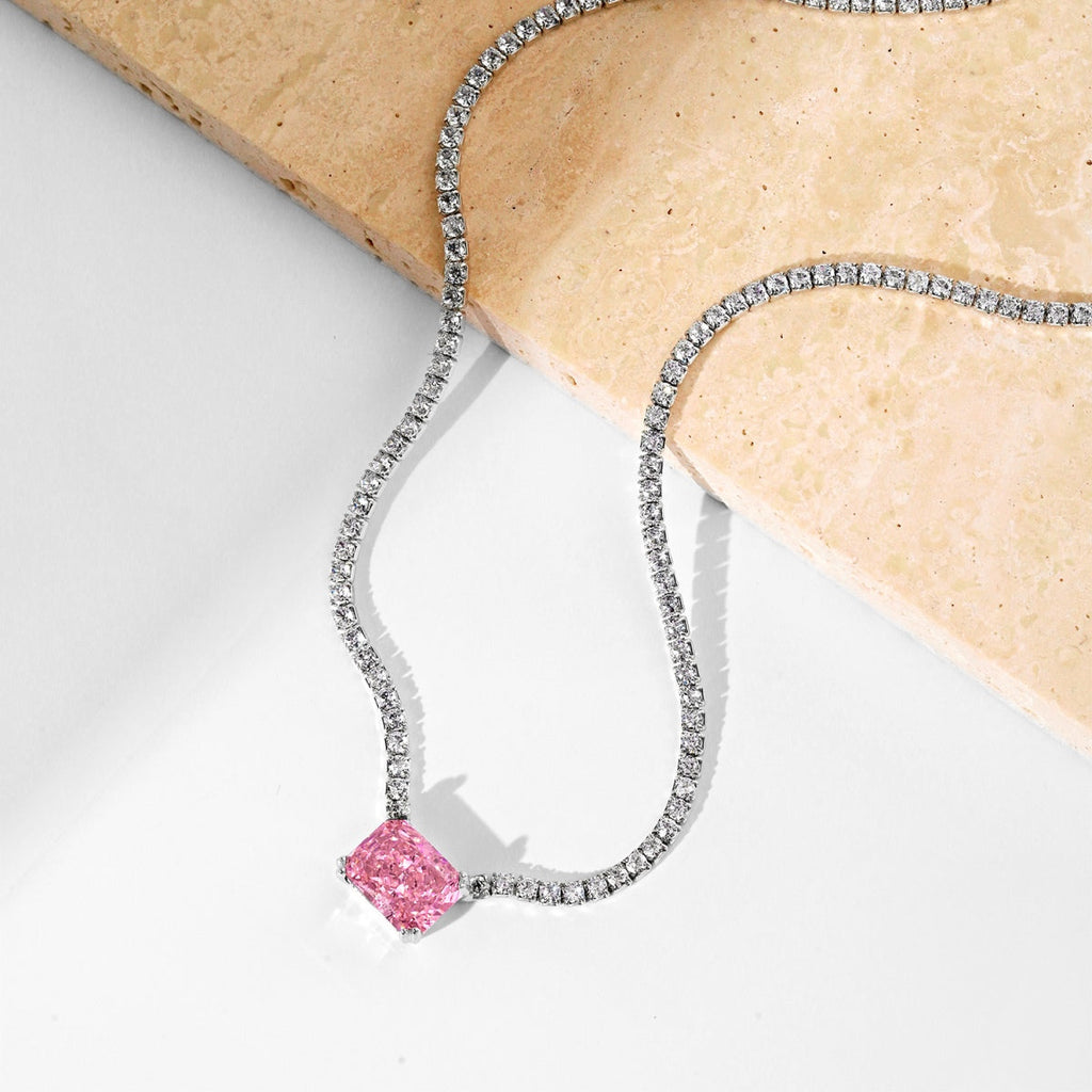 [Lumi Jewels]4.0 Carat Elegant Radiant Cut Necklace