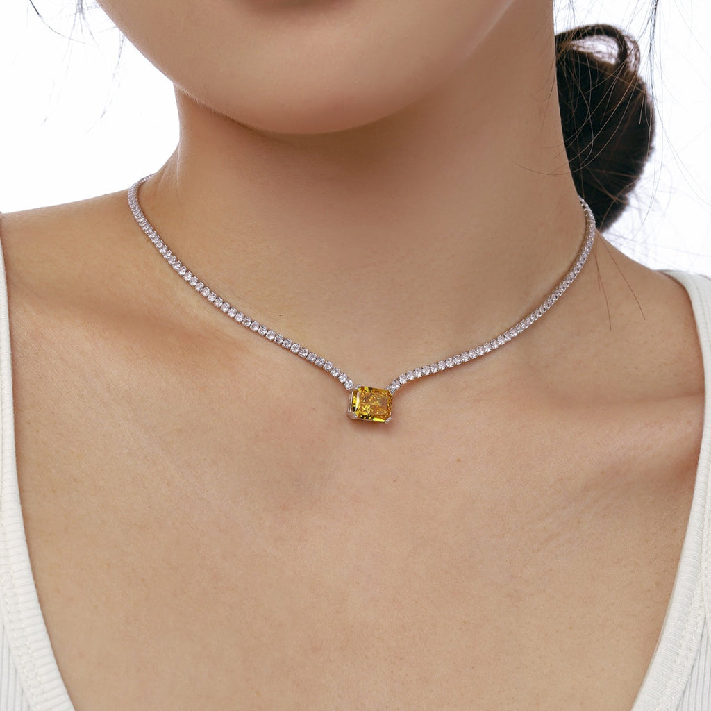 [Lumi Jewels]4.0 Carat Elegant Radiant Cut Necklace