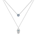 [Lumi Jewels]Demon Eye Hamsa Palm Necklace