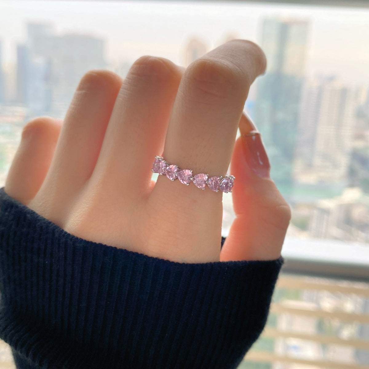 [Lumi Jewels]0.25 Carat Radiant Romance Heart Cut Lover Ring