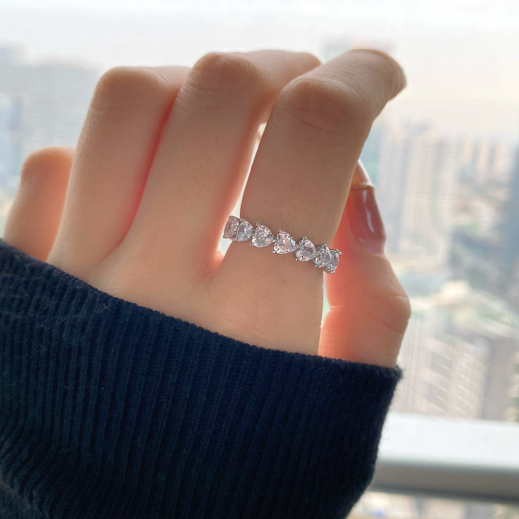 [Lumi Jewels]0.25 Carat Radiant Romance Heart Cut Lover Ring