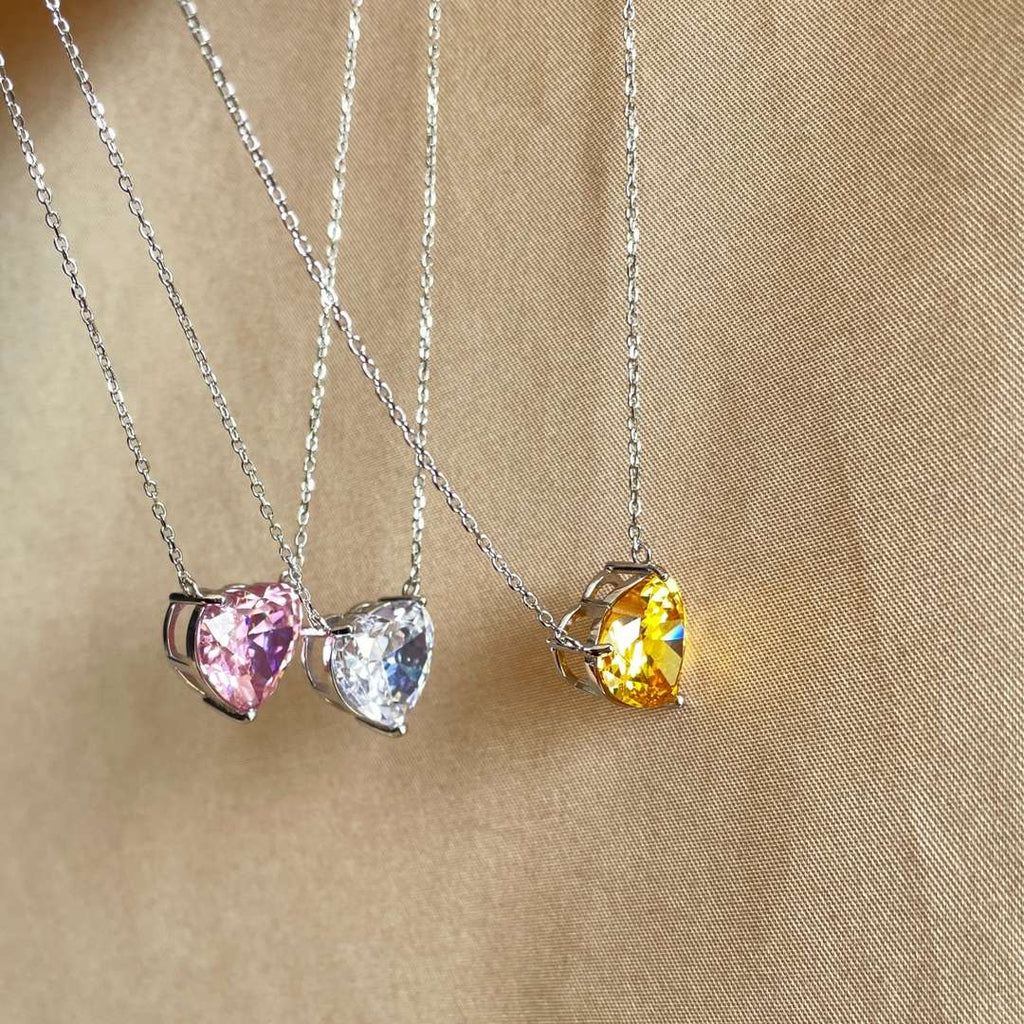 [Lumi Jewels]6.0 carat Radiant Heart Shape Necklace
