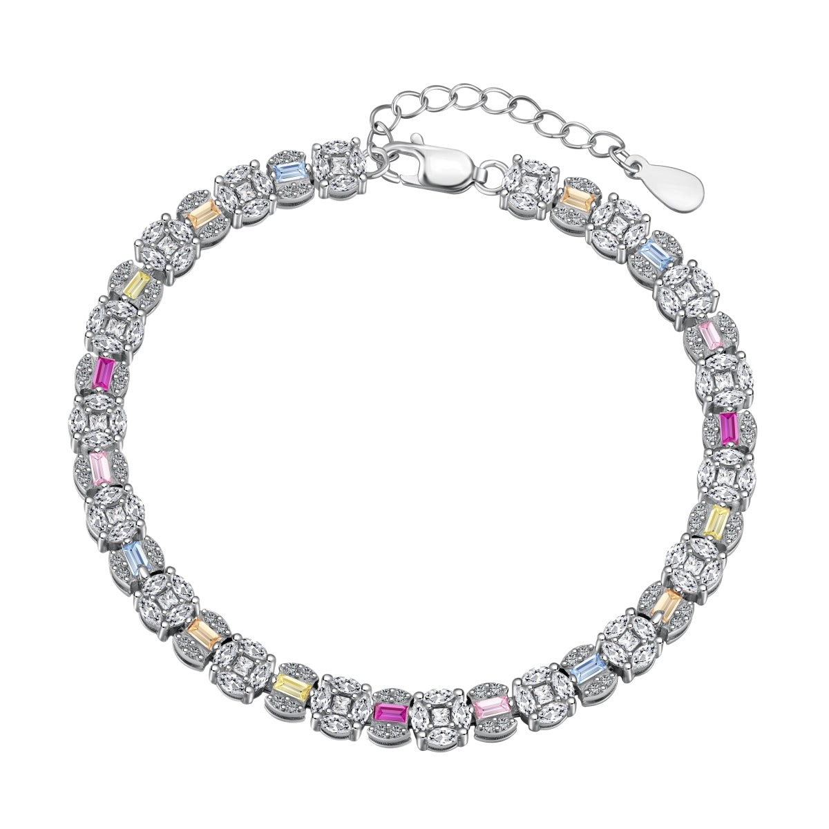 [Lumi Jewels]Dazzling Radiant Multi Cut Daily Bracelet