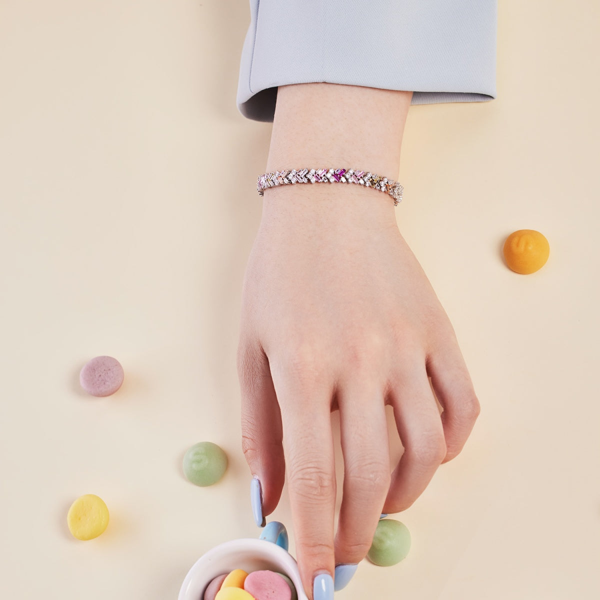 [Lumi Jewels]Dazzling Unique Multi Shape Daily Bracelet