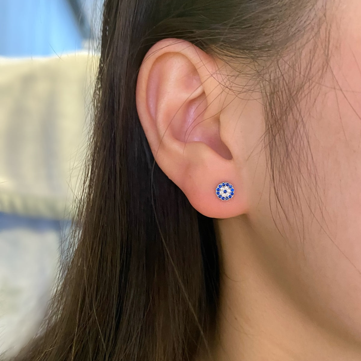 [Lumi Jewels]Devil's Eye Ear Bone Nail Earrings