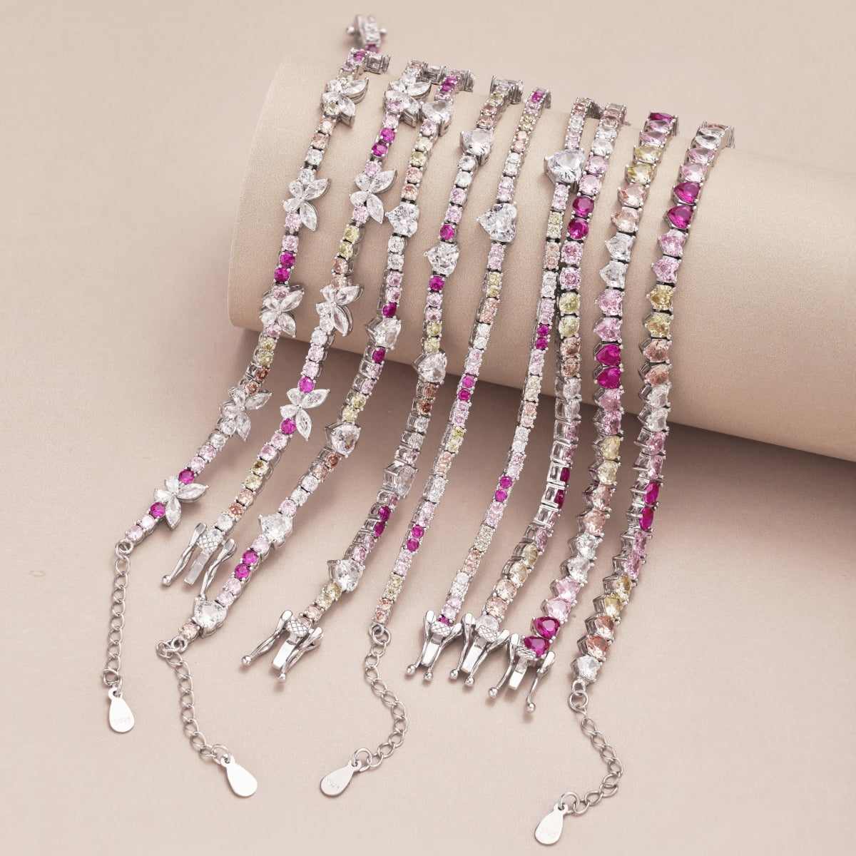 [Lumi Jewels]Delicate Colorful Emerald Cut Party Bracelet