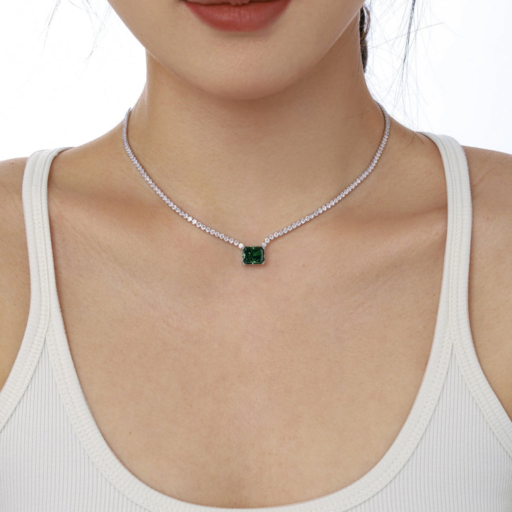 [Lumi Jewels]4.0 Carat Elegant Radiant Cut Necklace