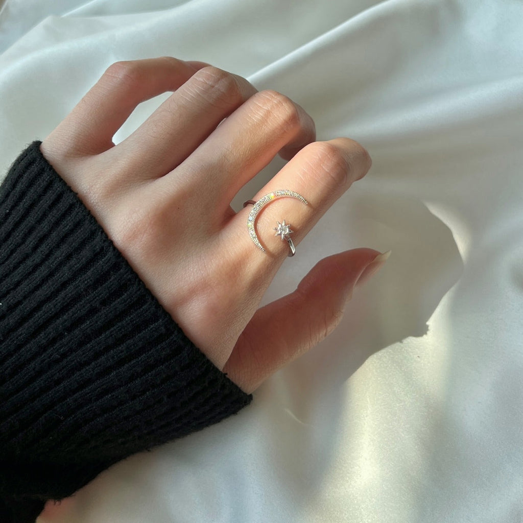 [Lumi Jewels]Eternity Moon & Star Ring