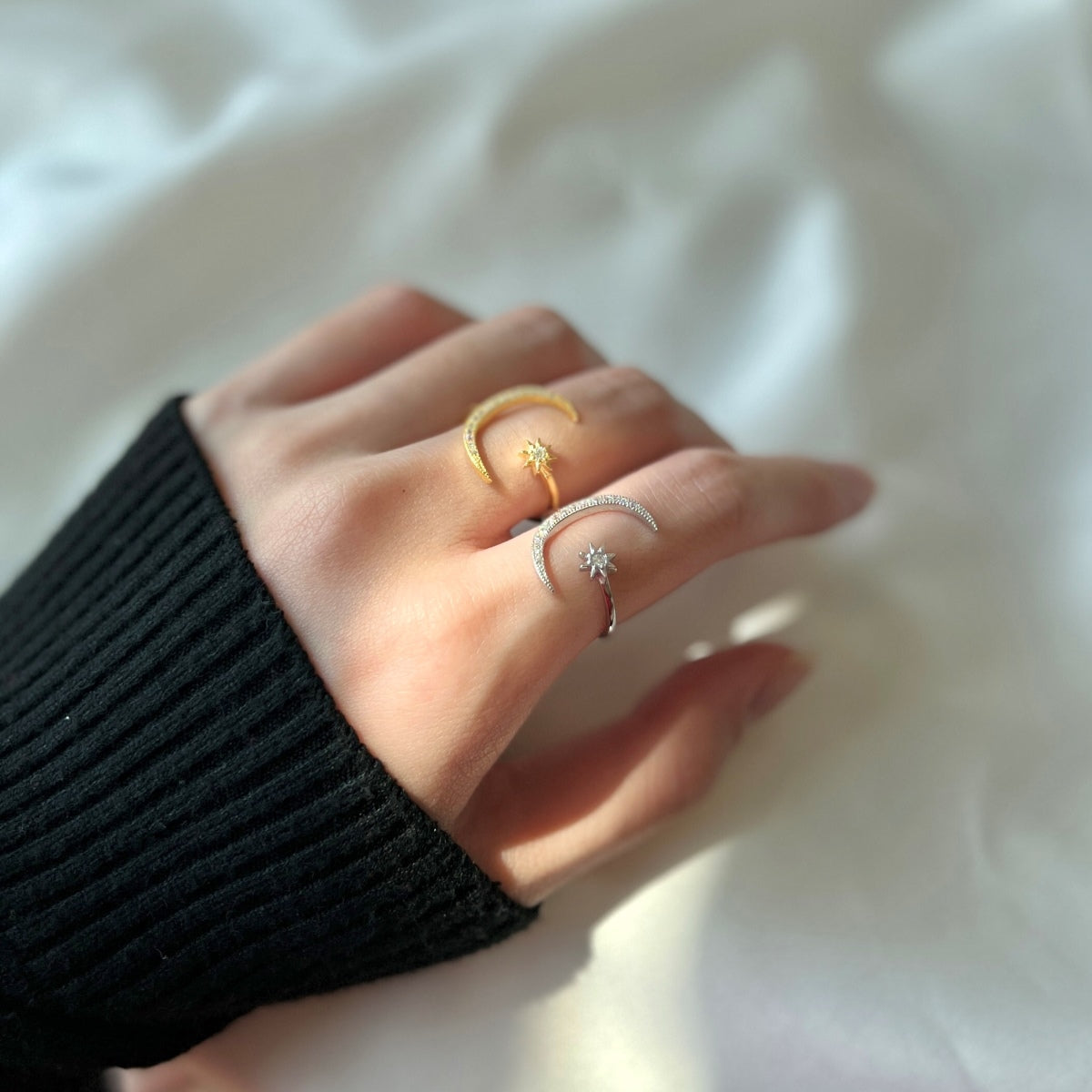 [Lumi Jewels]Eternity Moon & Star Ring