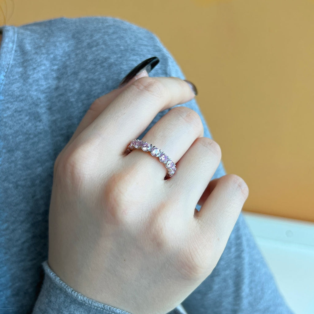 [Lumi Jewels]Eternity Round Cut Tennis Ring