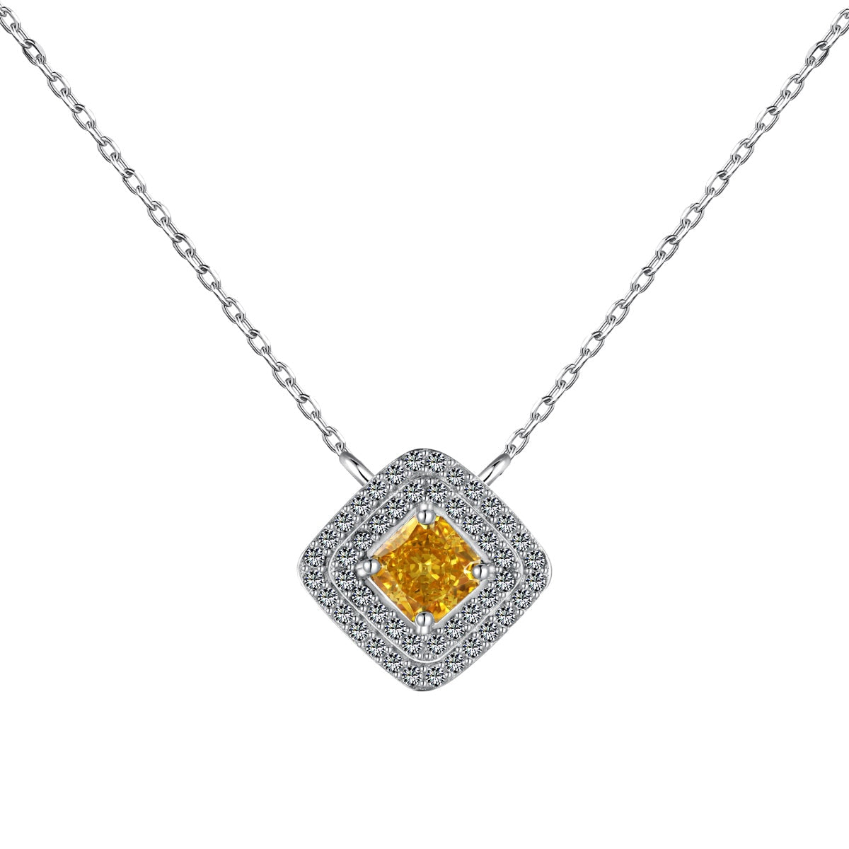 [Lumi Jewels]Sparkling Asscher Cut Necklace