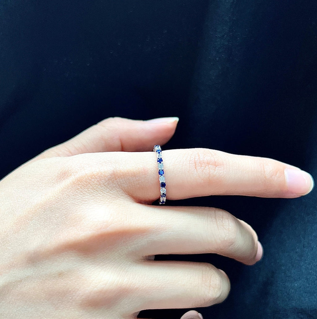 [Lumi Jewels]Exquisite Colorful Round Cut Tennis Ring