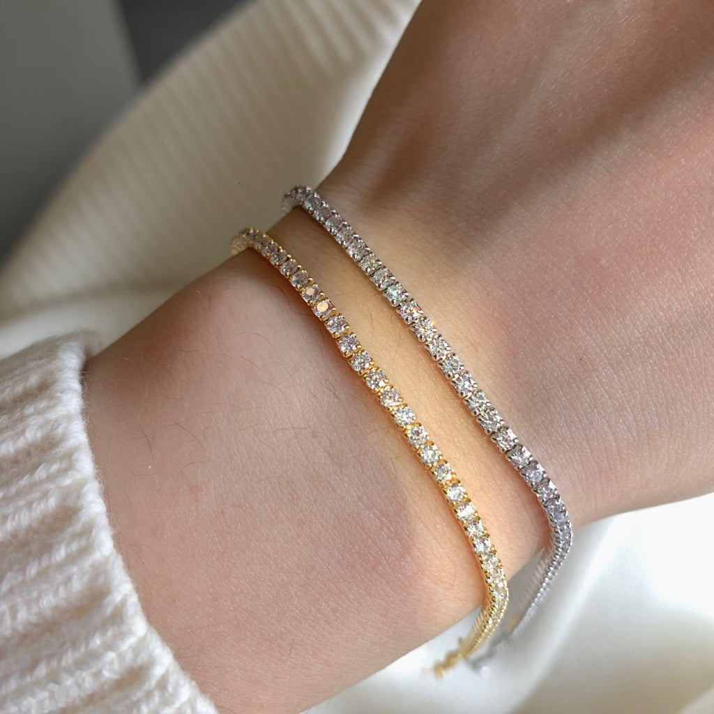 [Lumi Jewels]Radiant Shinning Princess Cut Tennis Bracelet