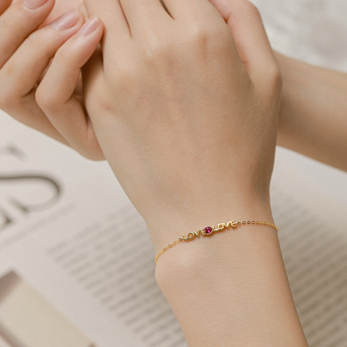 [Lumi Jewels]Romantic Heart Shape Lover Bracelet
