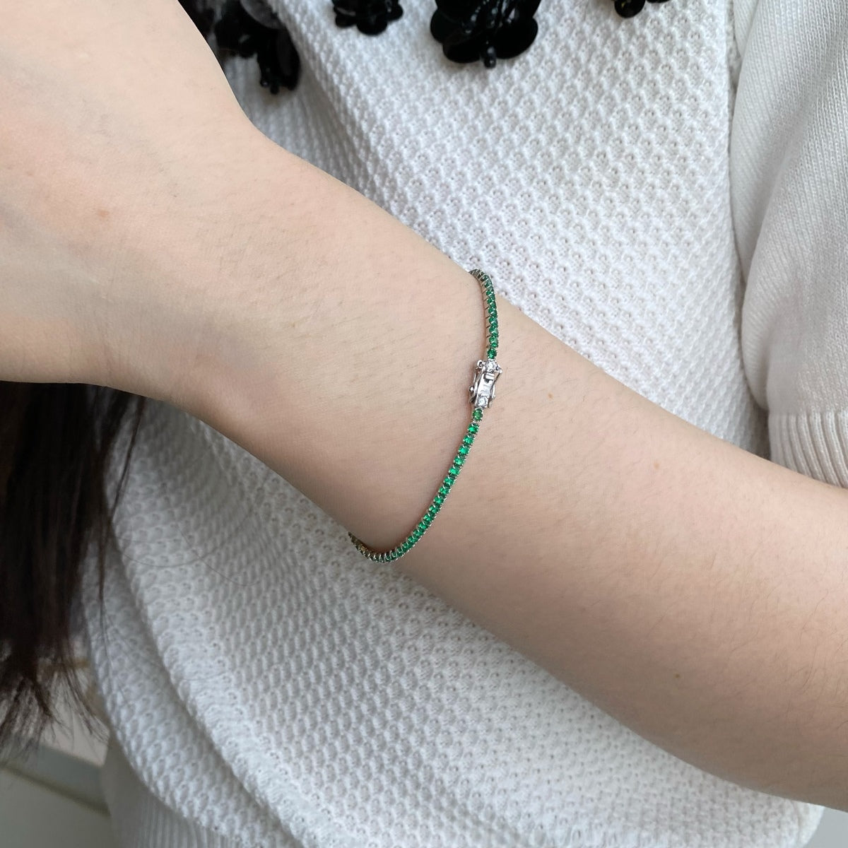[Lumi Jewels]Dazzling Colorful Round Cut Daily Bracelet