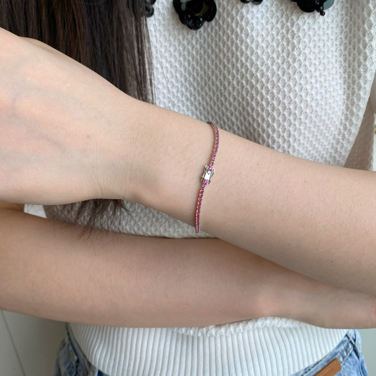 [Lumi Jewels]Dazzling Colorful Round Cut Daily Bracelet
