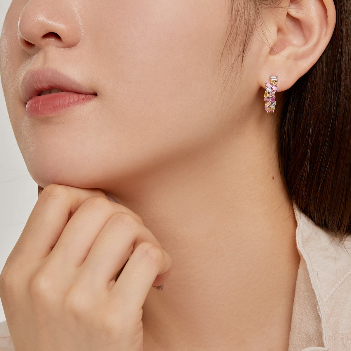 [Lumi Jewels]Dazzling Colorful Emerald Cut Daily Earrings