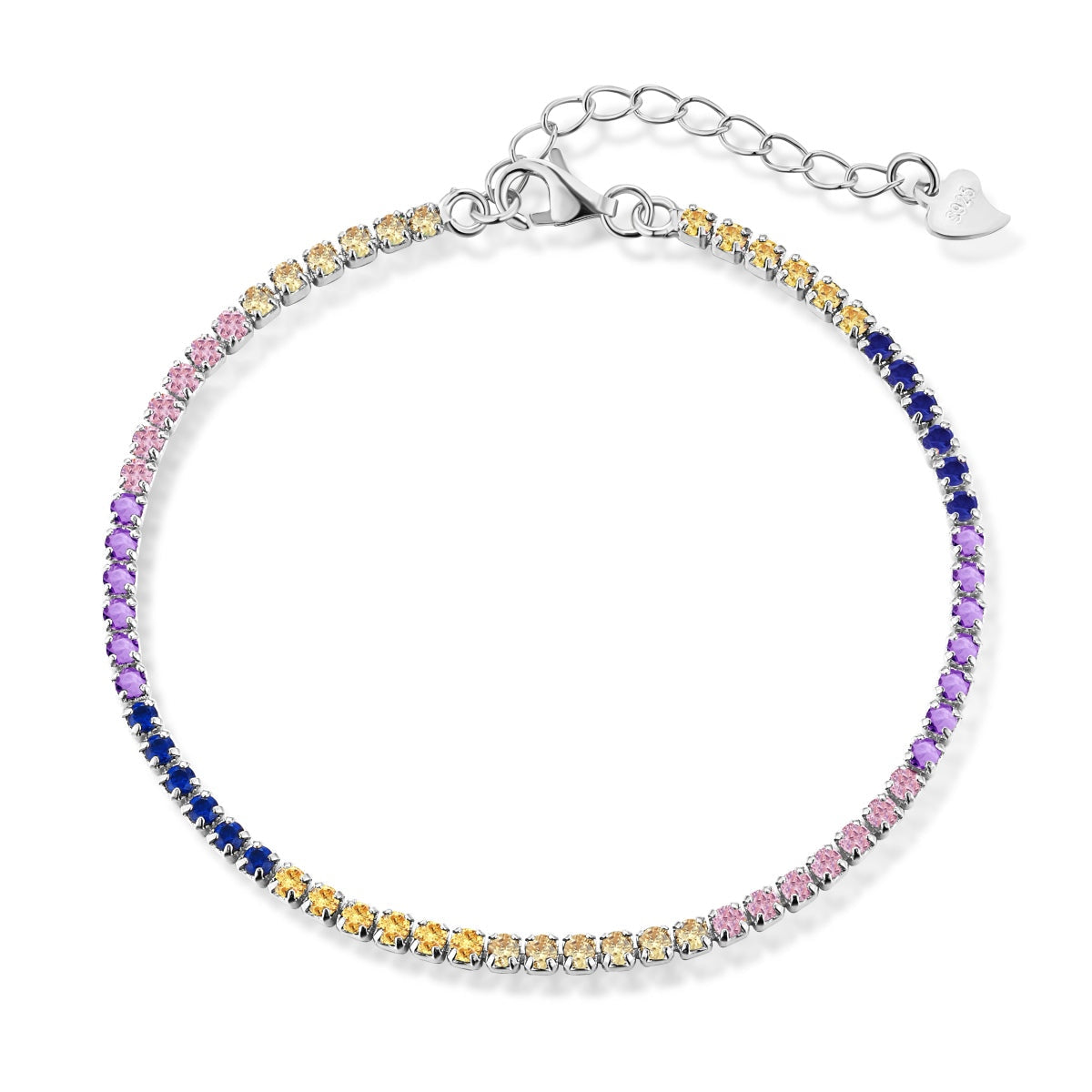 [Lumi Jewels]Radiant Shinning Princess Cut Tennis Bracelet