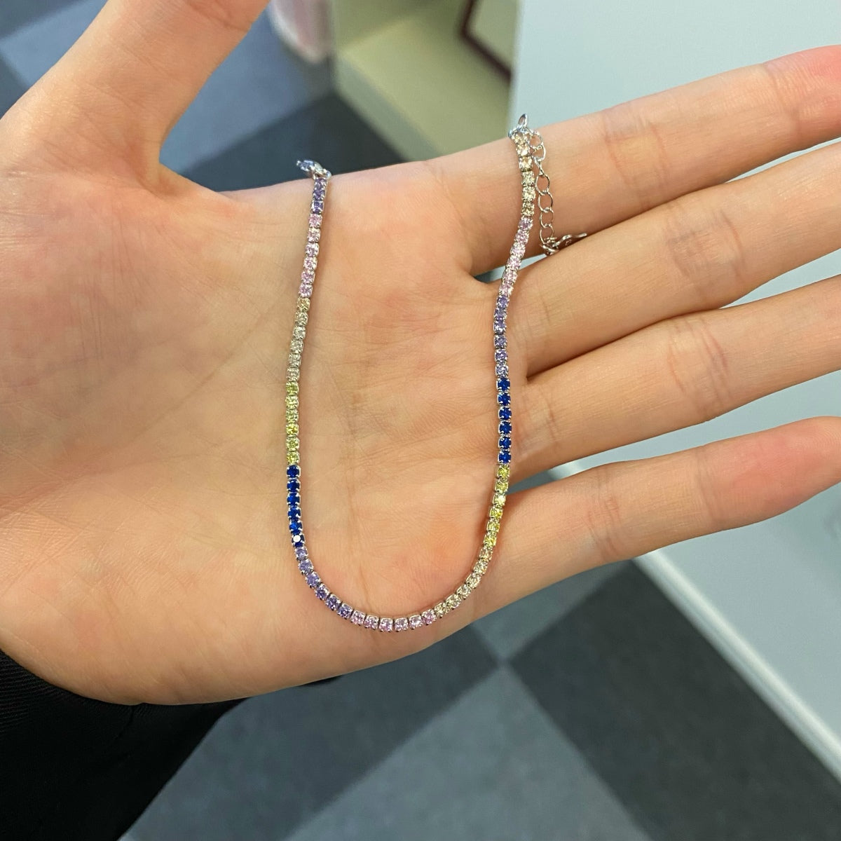 [Lumi Jewels]Radiant Shinning Princess Cut Tennis Bracelet