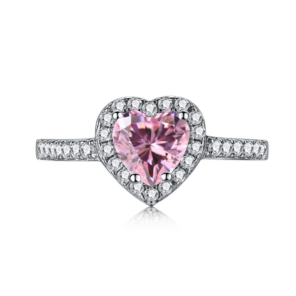 [Lumi Jewels]Eternity Splashy Romantic Heart Shape Lover Ring