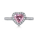 [Lumi Jewels]Eternity Splashy Romantic Heart Shape Lover Ring
