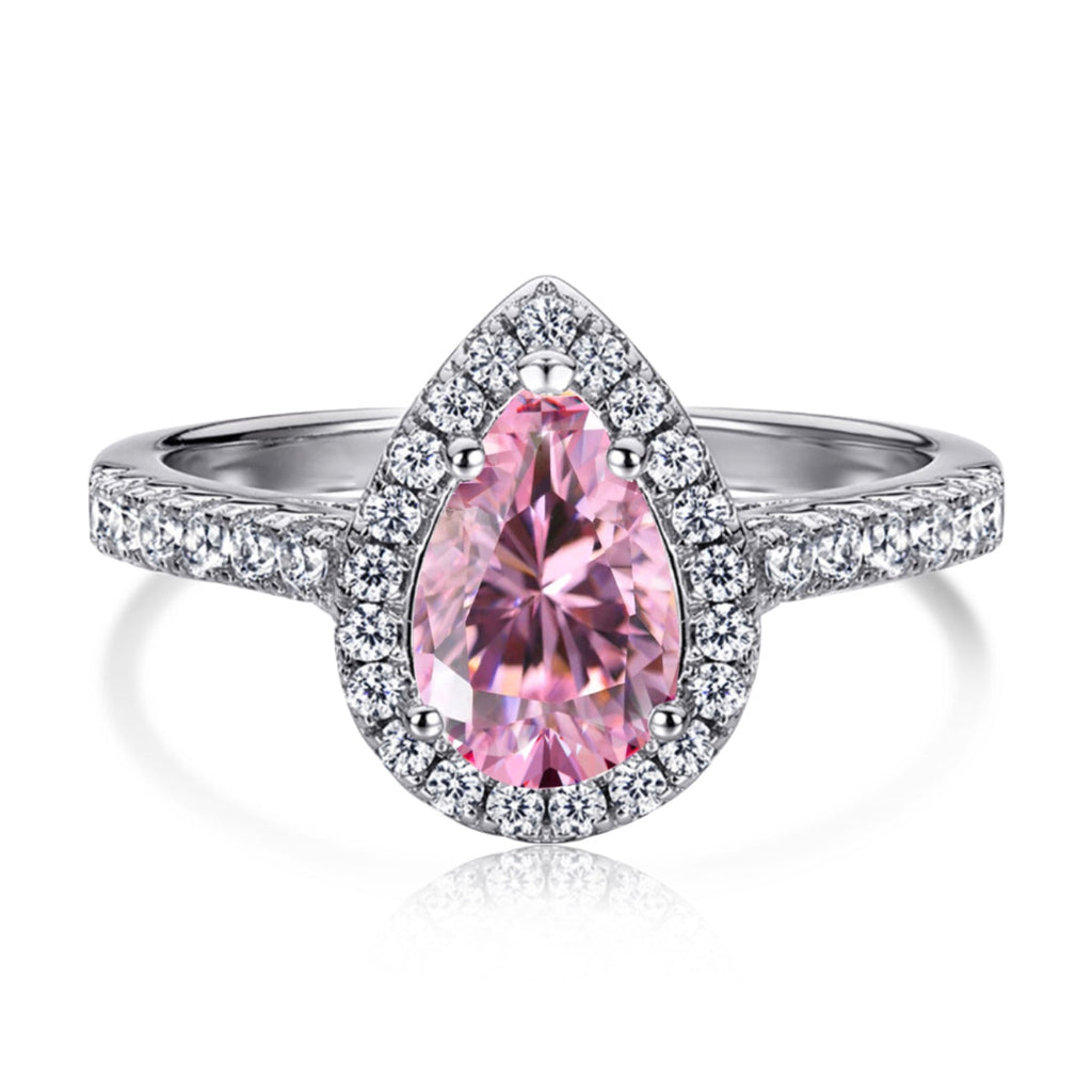 [Lumi Jewels]1.0 Carat Luxurious Resplendent Water Drop Shape Wedding Ring