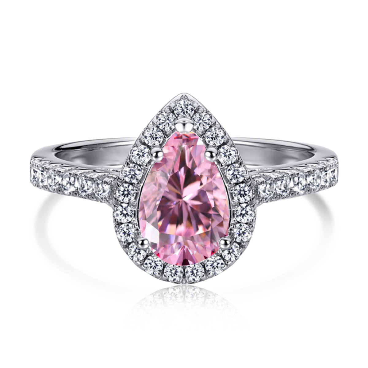 [Lumi Jewels]1.0 Carat Luxurious Resplendent Water Drop Shape Wedding Ring