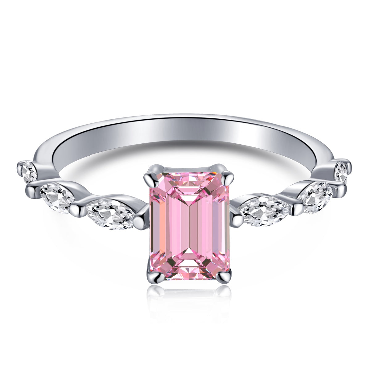 [Lumi Jewels]1.0 Carat Dainty Resplendent Radiant Cut Daily Ring
