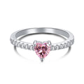 [Lumi Jewels]0.5 Carat CaratEternity Charming Heart Shape Lover Ring