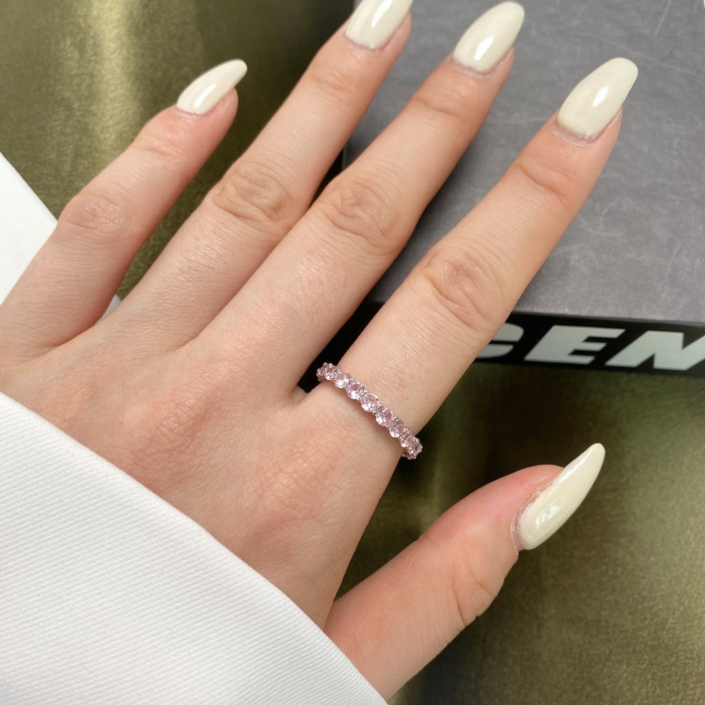 [Lumi Jewels]Sparkling Round Cut Tennis Ring