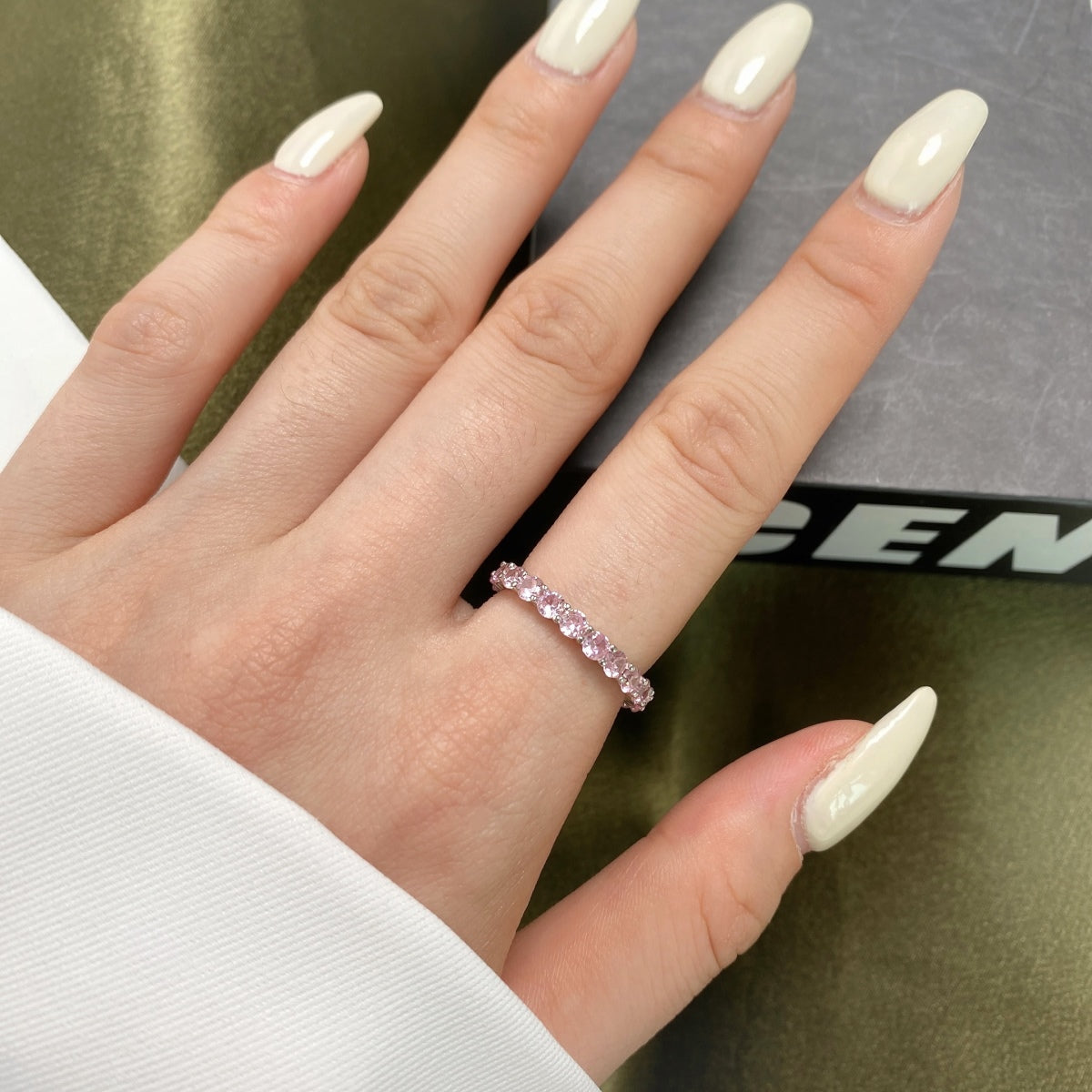 [Lumi Jewels]Sparkling Round Cut Tennis Ring