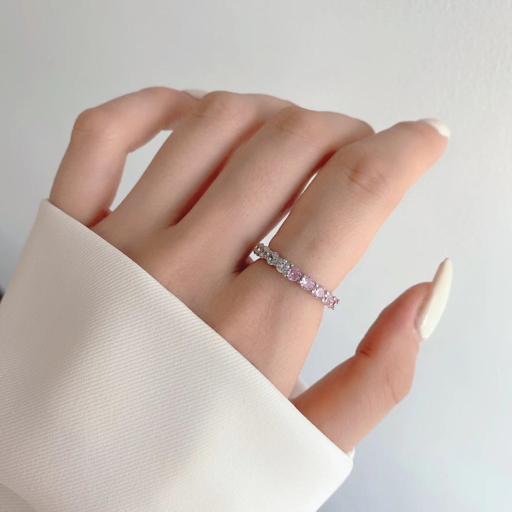 [Lumi Jewels]Sparkling Round Cut Tennis Ring