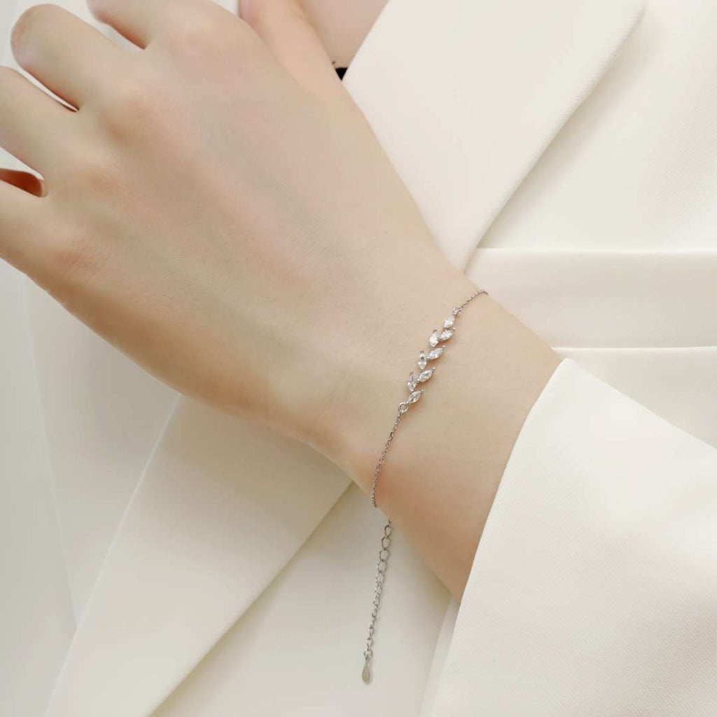 [Lumi Jewels]Elegant Wheat Leaves Shape Bracelet