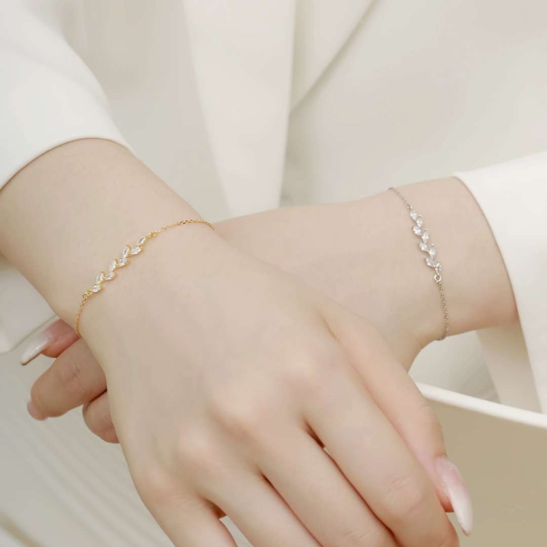 [Lumi Jewels]Elegant Wheat Leaves Shape Bracelet
