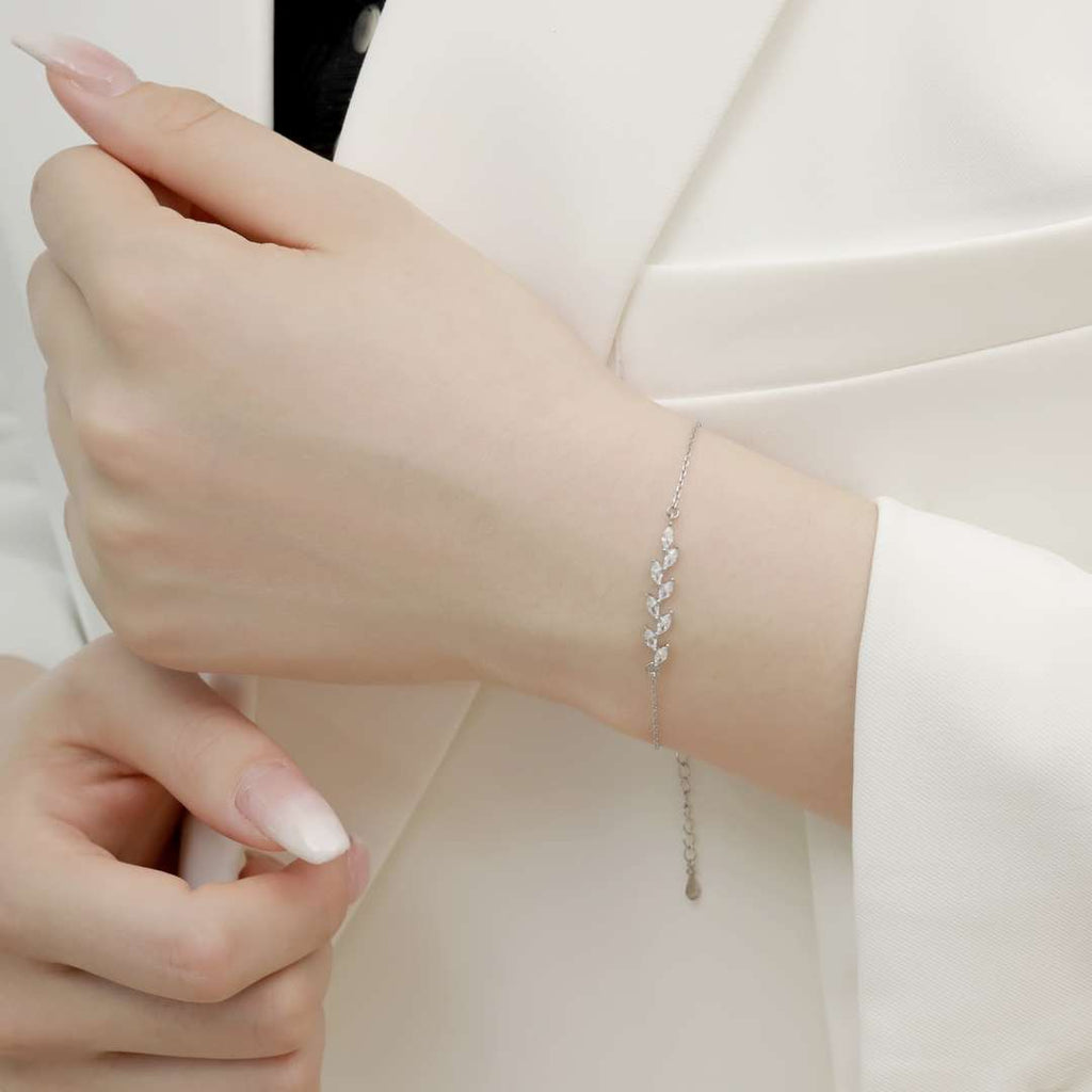 [Lumi Jewels]Elegant Wheat Leaves Shape Bracelet