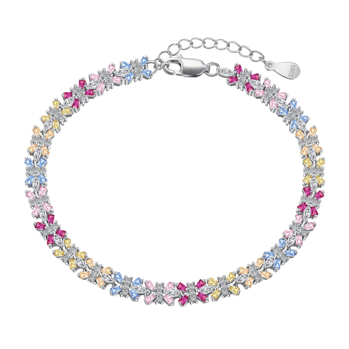 [Lumi Jewels]Radiant Colorful Emerald Cut Party Bracelet