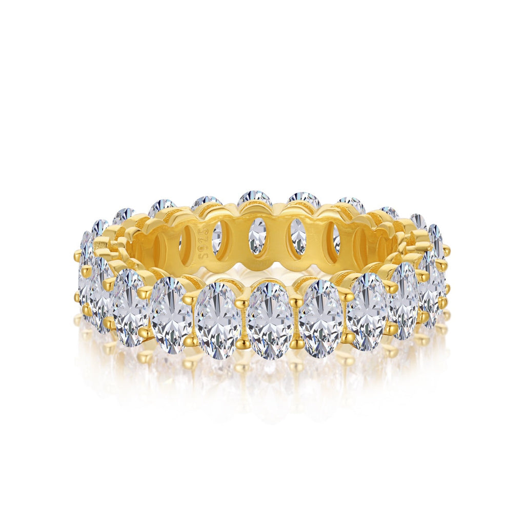 [Lumi Jewels]Ornate Oval Cut Tennis Ring
